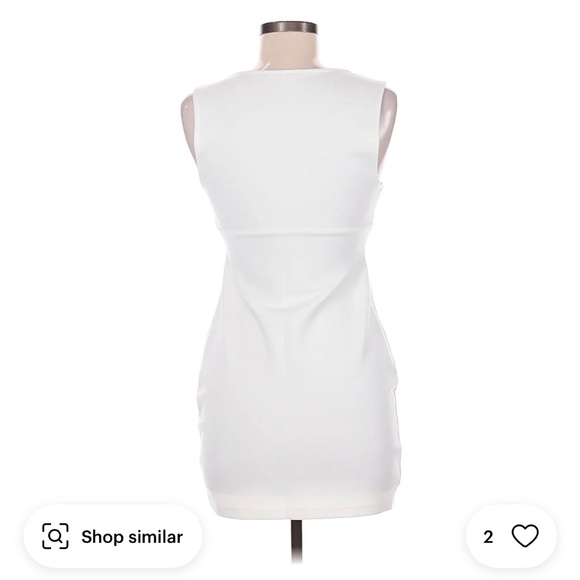 Zara Cream Sleeveless Mini Dress - Picture 3 of 4